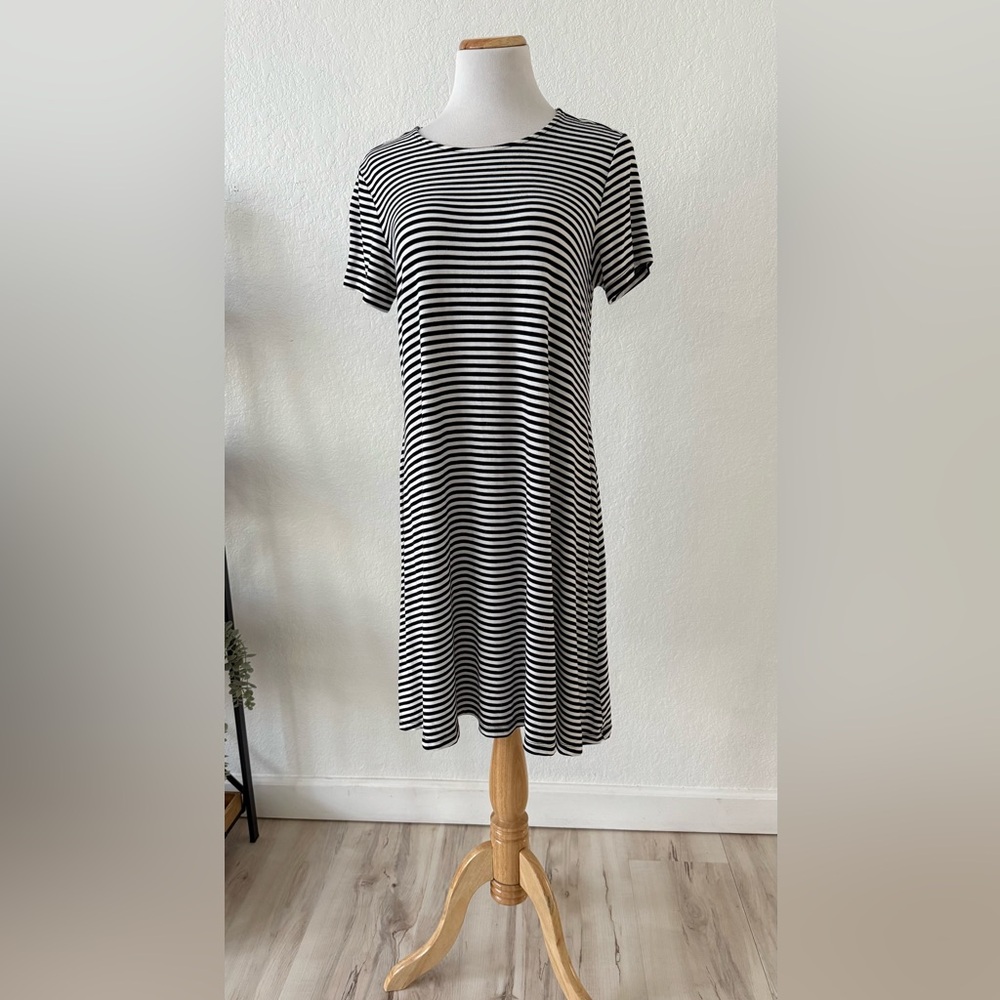 Striped Black and White Dress